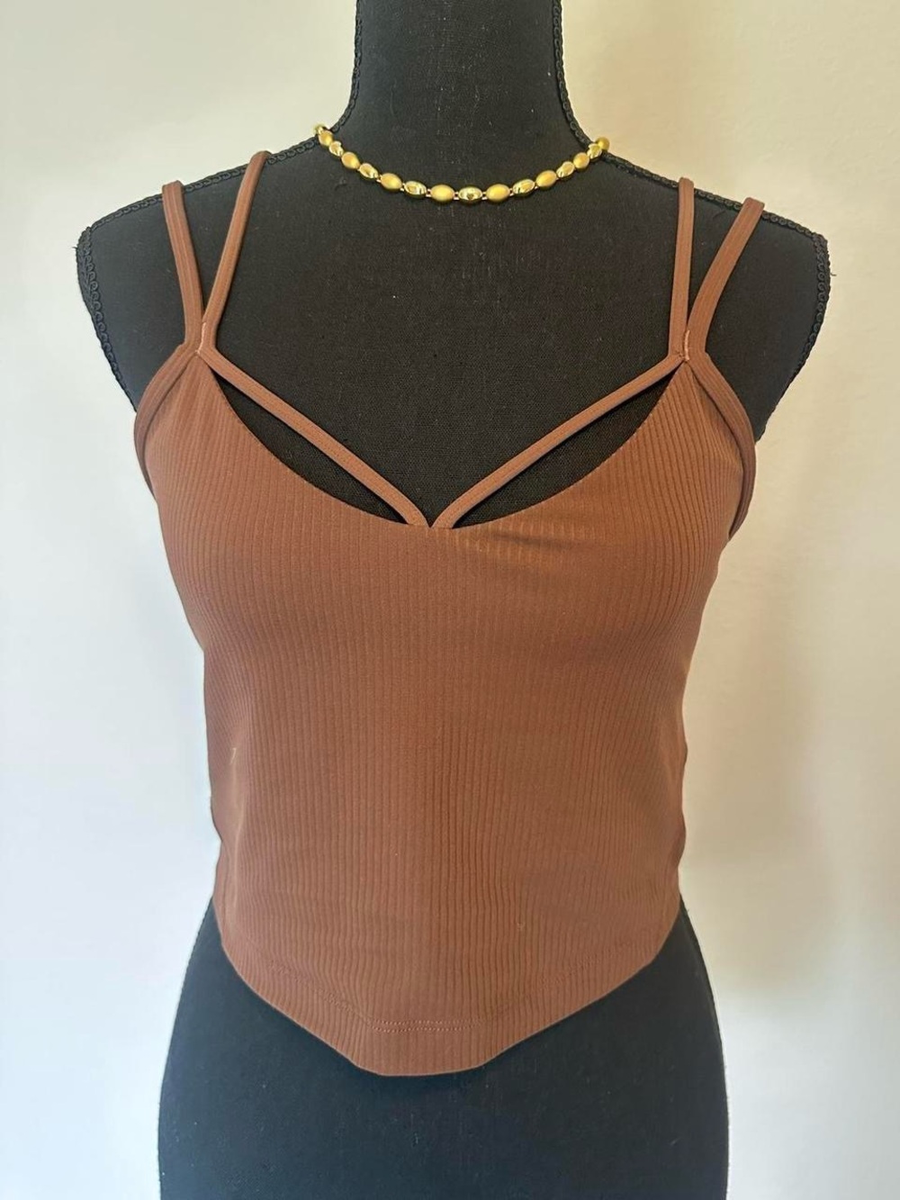 lululemon athletica Brown Ribbed Double-Strap Cami